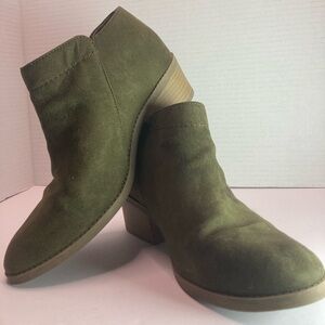 Green Bootie Wedge Shoe
